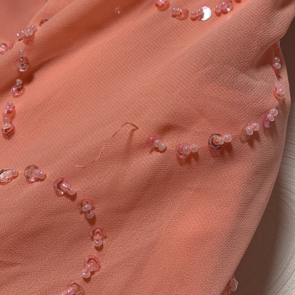 TS Couture LanTing Bridal Coral Sequin Bodice Mother of the Bride Dress - Picture 17 of 17